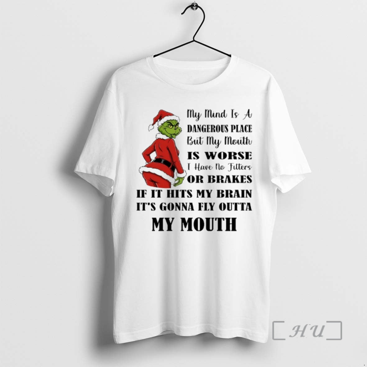 Officials Grinch Christmas My Mind Is A Dangerous Place But My Mouth Is Worse T-Shirts, Hoodie, Sweatshirt | InkNestWear.com