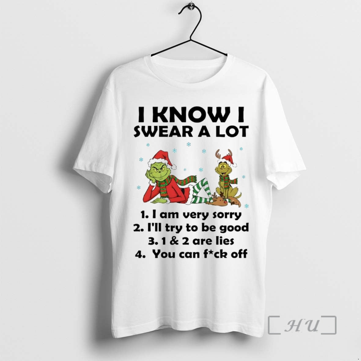Officials Grinch I Know I Swear A Lot You Can Fuck Off Christmas Premium T-Shirts, Hoodie, Sweatshirt | InkNestWear.com
