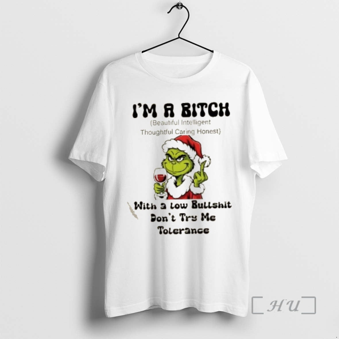 Officials Grinch Im A Bitch With A Low Bullshit Dont Try Me Tolerance Christmas Premium T-Shirts, Hoodie, Sweatshirt