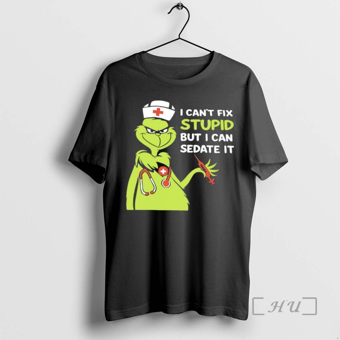 Officials Grinch Nurse I Cant Fix Stupid But I Can Sedate It Premium T Shirts Hoodie, Sweatshirt | InkNestWear.com