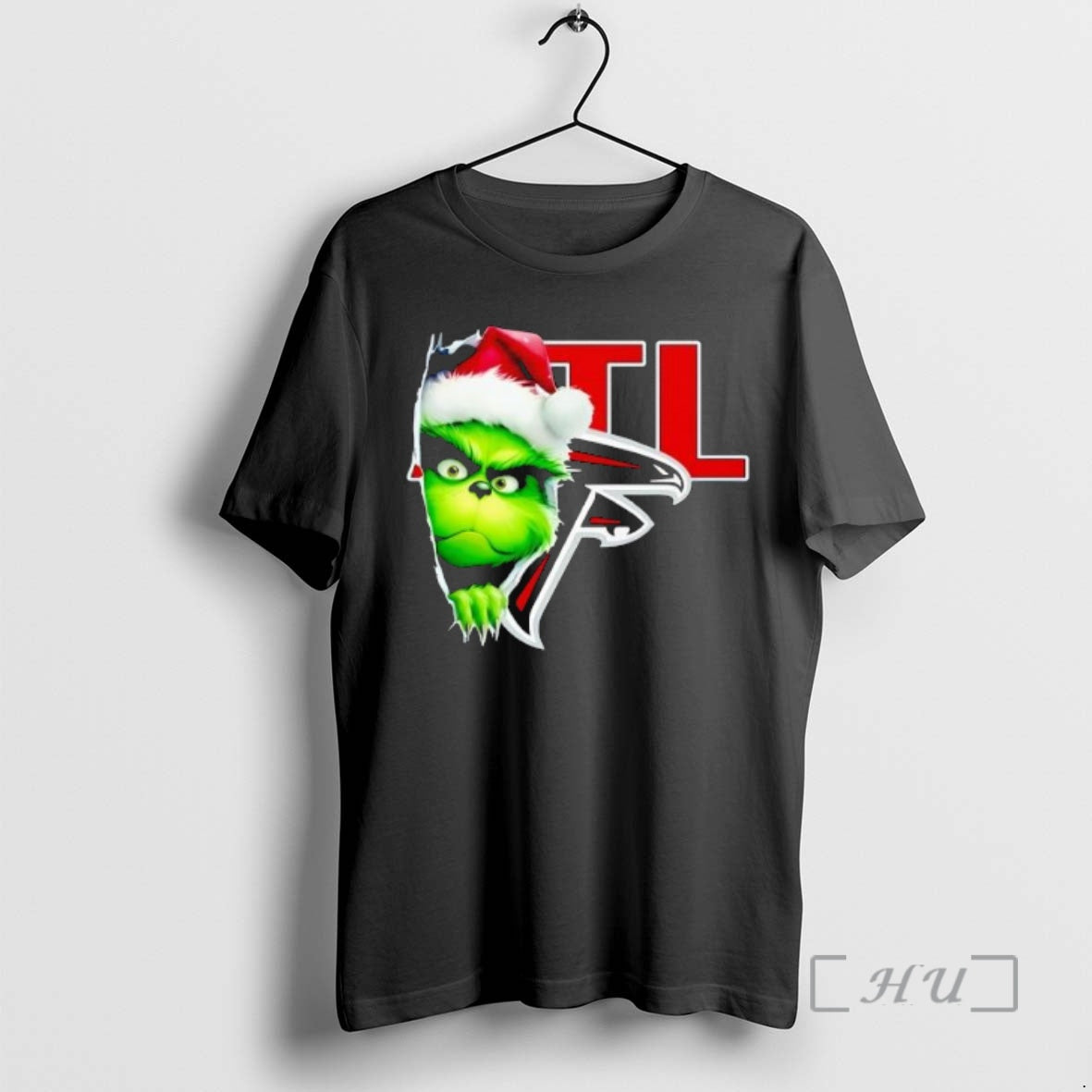 Officials Grinch Peeking Through Atlanta Falcons Christmas Holiday T-Shirts, Hoodie, Sweatshirt | InkNestWear.com