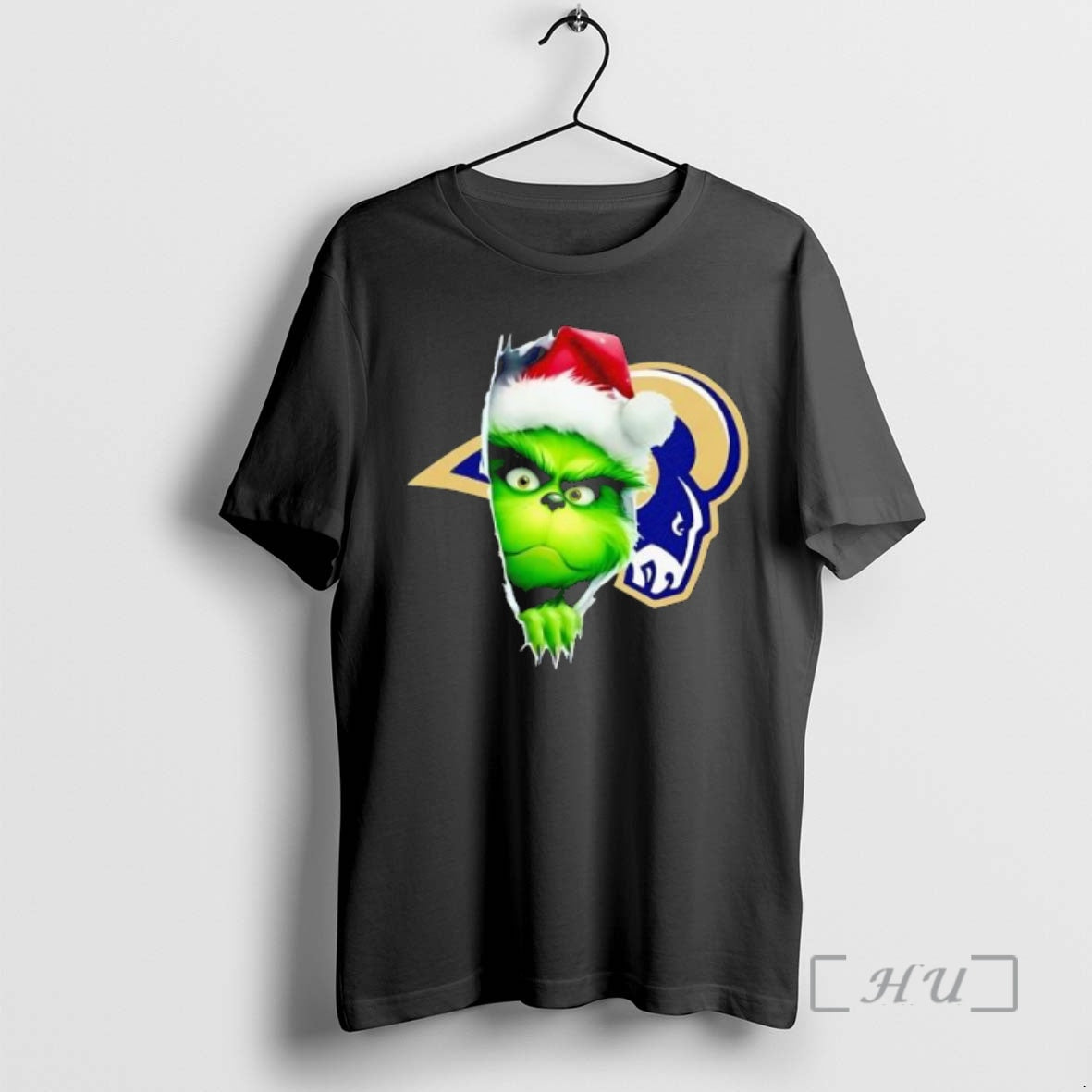 Officials Grinch Peeking Through La Rams Christmas Holiday T-Shirts, Hoodie, Sweatshirt | InkNestWear.com