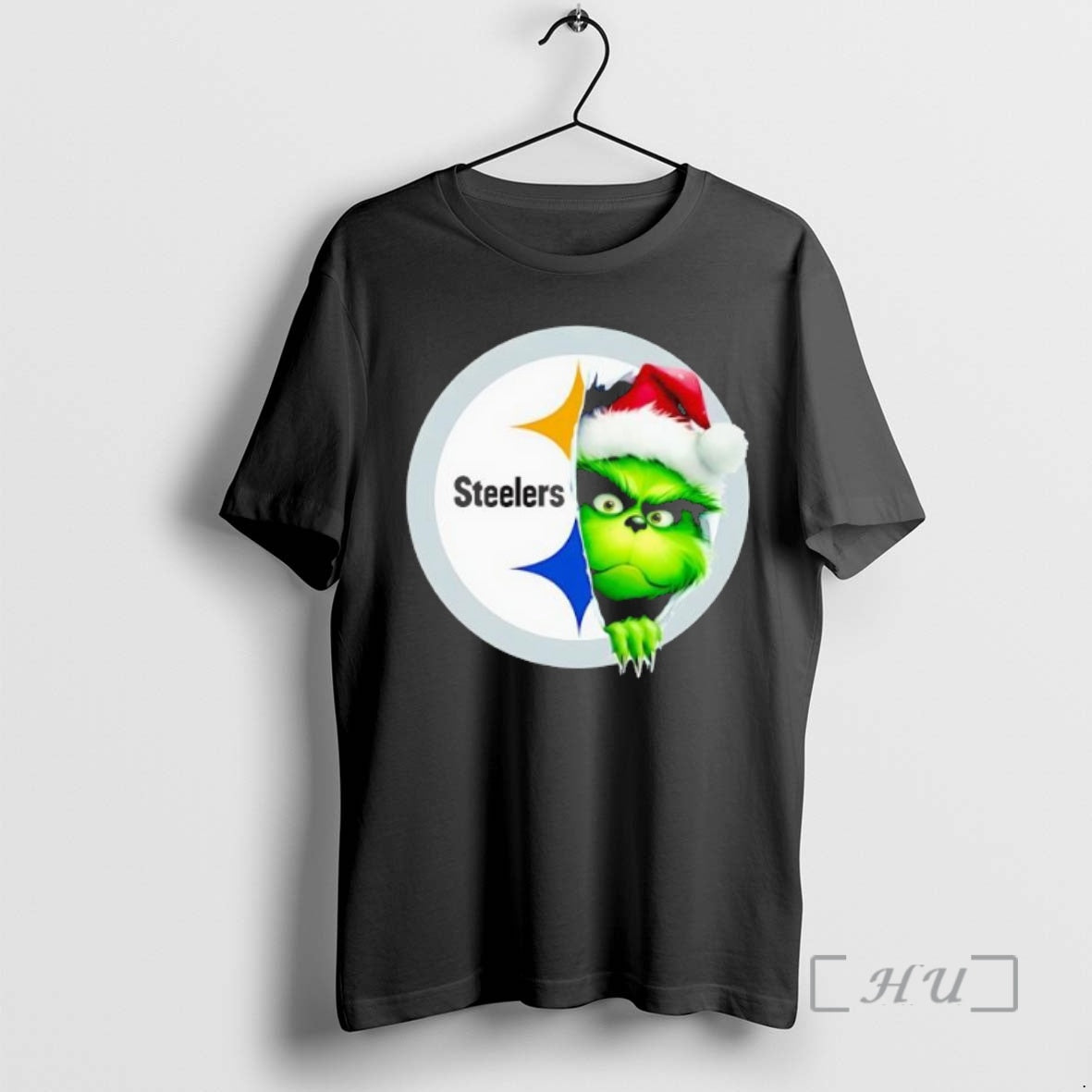 Officials Grinch Peeking Through Steelers Christmas Holiday T-Shirts, Hoodie, Sweatshirt | InkNestWear.com