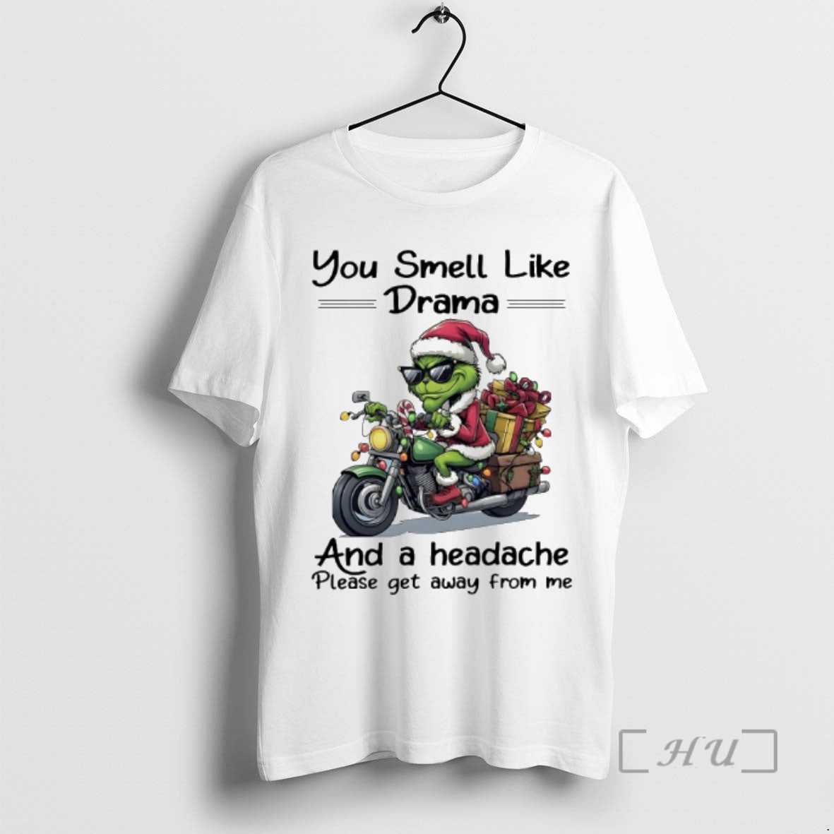 Officials Grinch Santa Christmas You Smell Like Drama And A Headache Please Get Away From T-Shirts, Hoodie, Sweatshirt