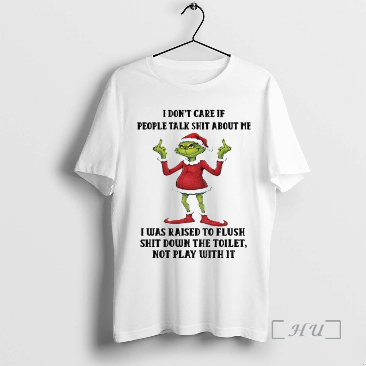 Officials Grinch Santa Claus I Dont Care If People Talk Shit About Me I Was T-Shirts, Hoodie, Sweatshirt | InkNestWear.com