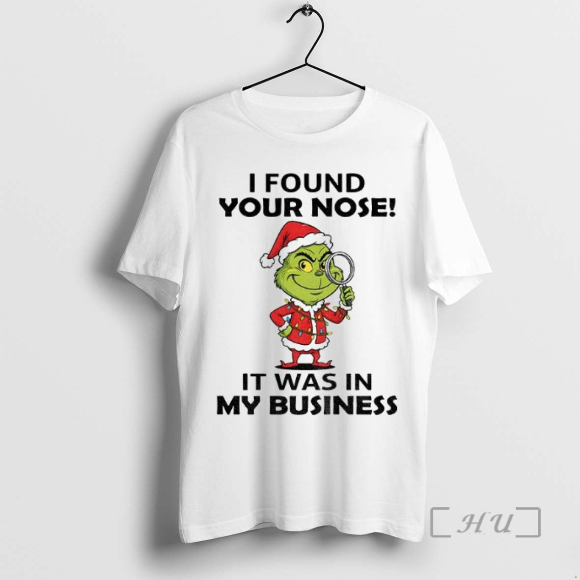 Officials Grinch Santa Claus I Found Your Nose It Was In My Business Christmas Premium T-Shirts, Hoodie, Sweatshirt