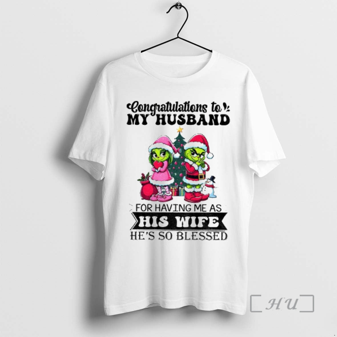 Officials Grinch Santa Congratulations To My Husband For Having Me As His Wife Hes So T-Shirts, Hoodie, Sweatshirt