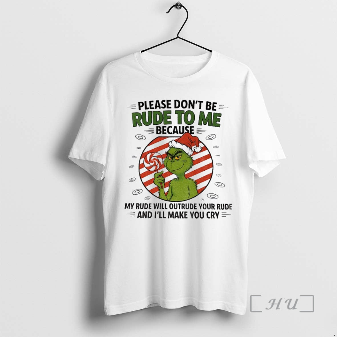Officials Grinch Santa Hat Please Dont Be Rude To Me Because My Rude Will Outrude T-Shirts, Hoodie, Sweatshirt
