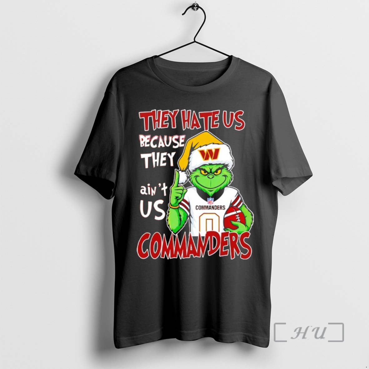 Officials Grinch Santa They Hate Us Because They Aint Us Washington Commanders Christmas Premium T-Shirts, Hoodie, Sweatshirt