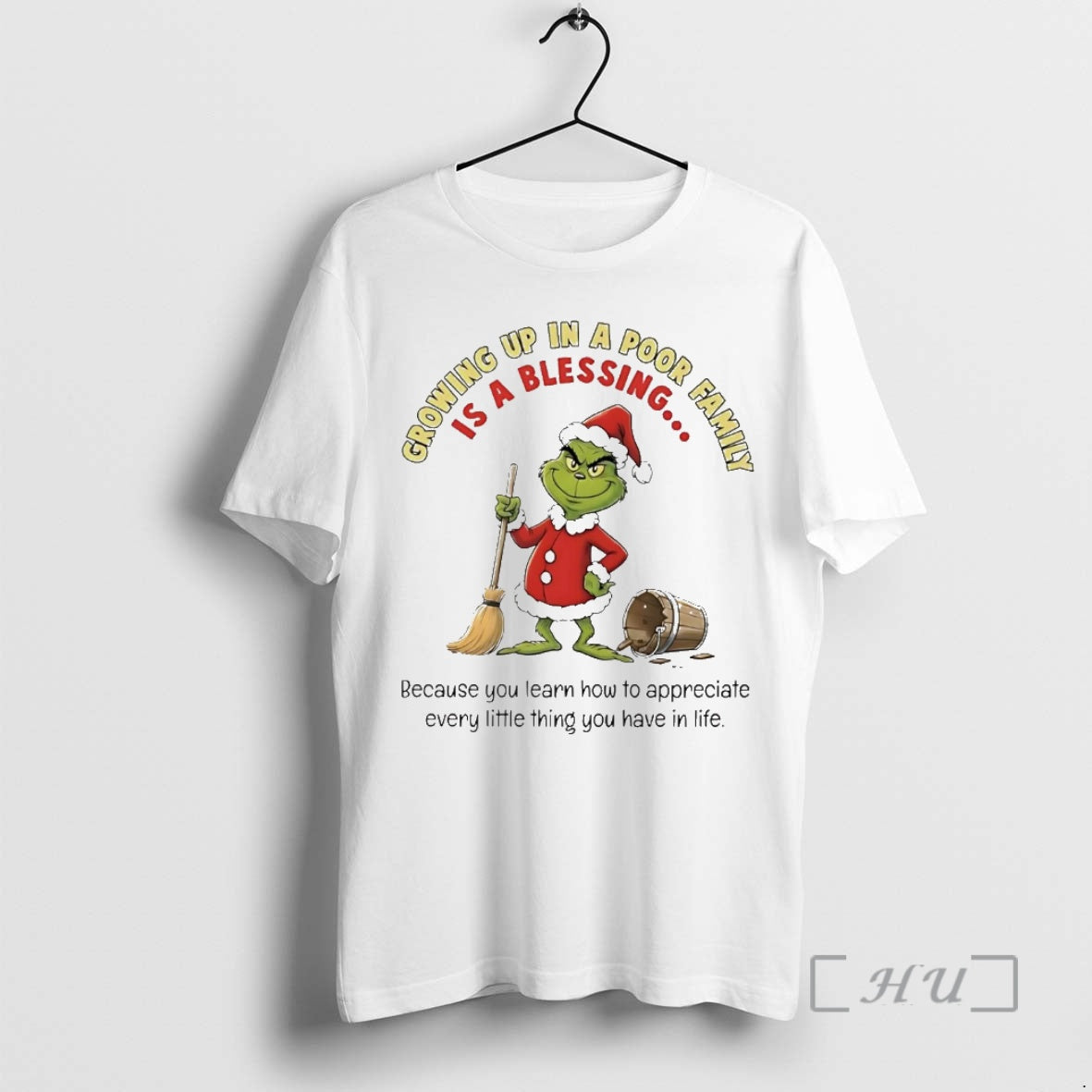 Officials Grinch Growing Up In A Poor Family Is A Blessing Christmas Premium T Shirts Hoodie, Sweatshirt | InkNestWear.com