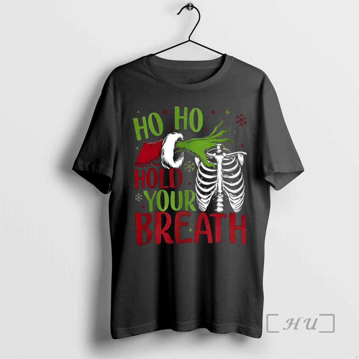 Officials Grinch Ho Ho Hold Your Breath Ribcage Christmas T-Shirts, Hoodie, Sweatshirt | InkNestWear.com