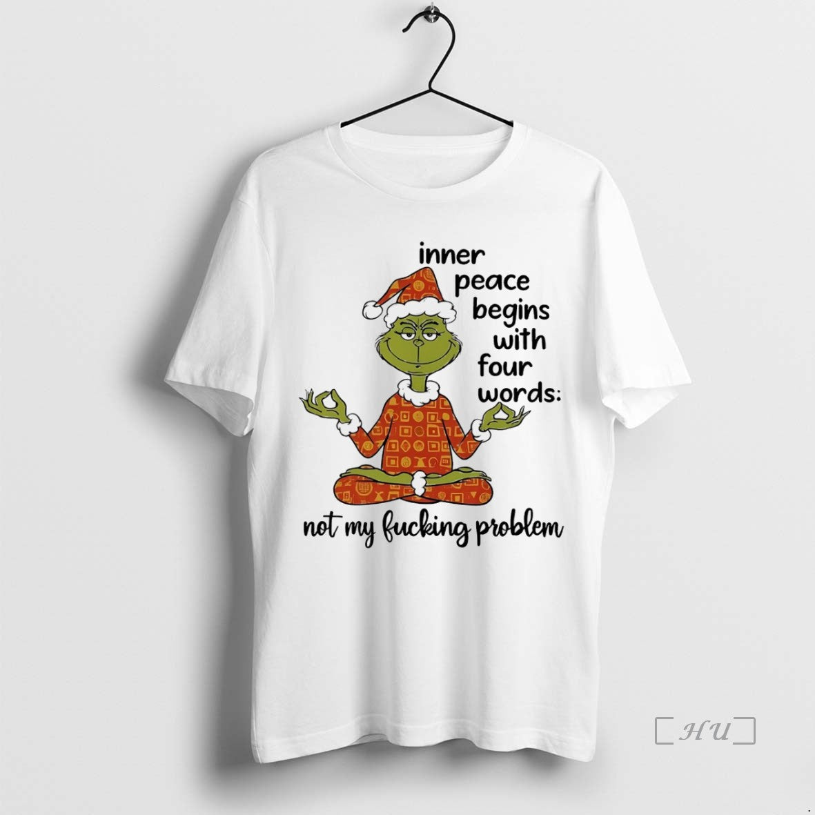 Officials Grinch Inner Peace Begins With Four Words Christmas White T-Shirts, Hoodie, Sweatshirt | InkNestWear.com