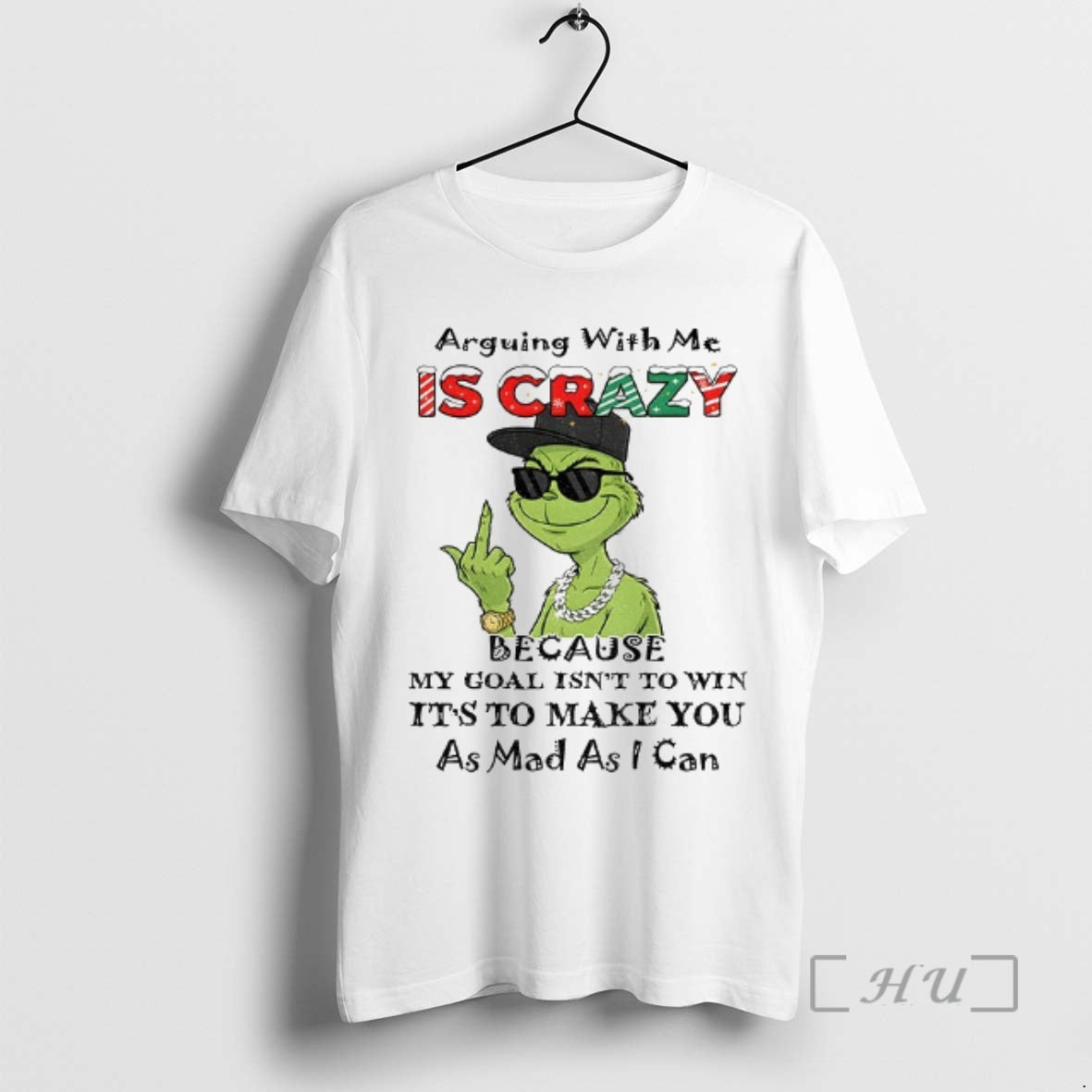 Officials Grinch Middle Finger Arguing With Me Is Crazy Because My Goal Isnt To Win T-Shirts, Hoodie, Sweatshirt