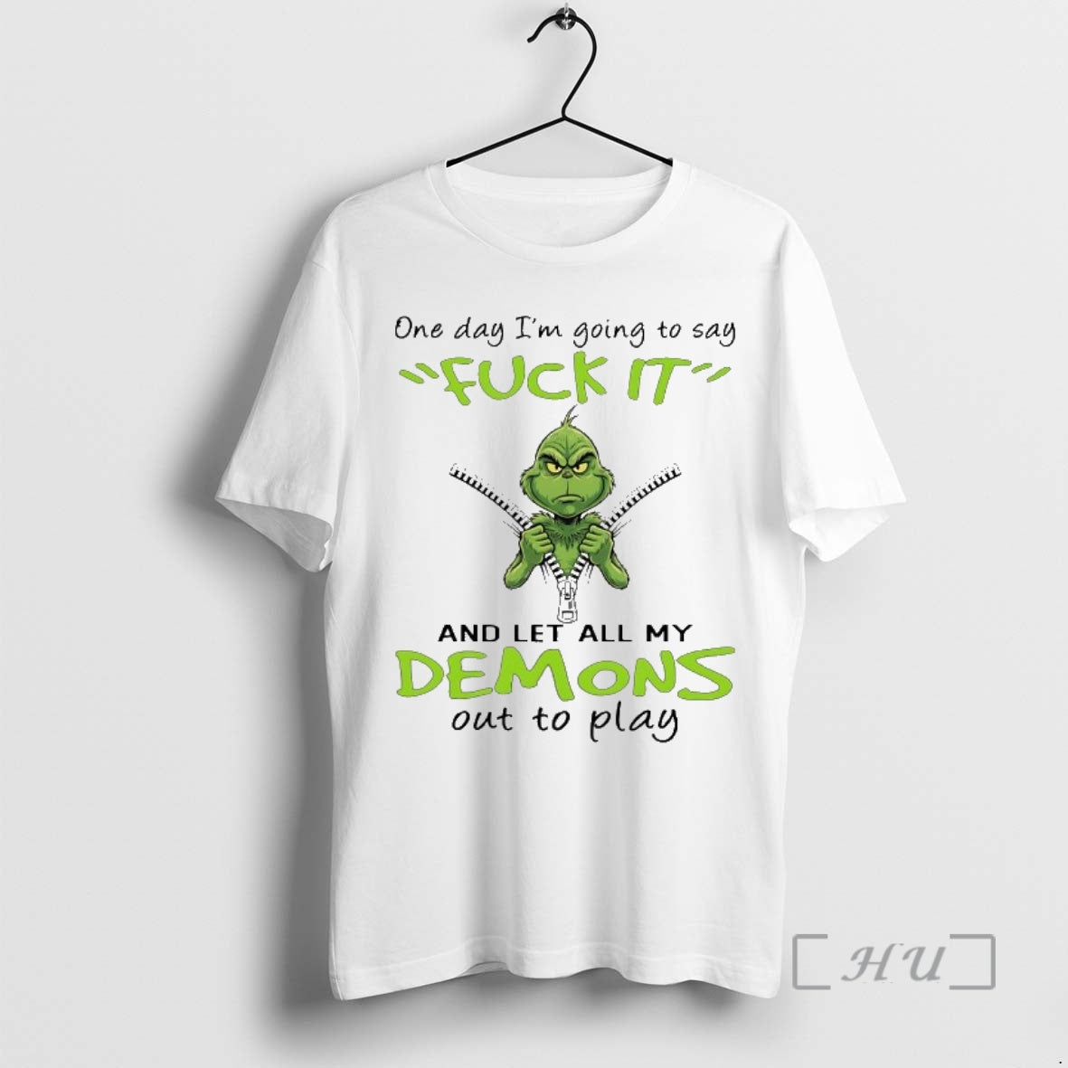 Officials Grinch One Day Im Going To Say Fck It And Let All My Demons T-Shirts, Hoodie, Sweatshirt | InkNestWear.com