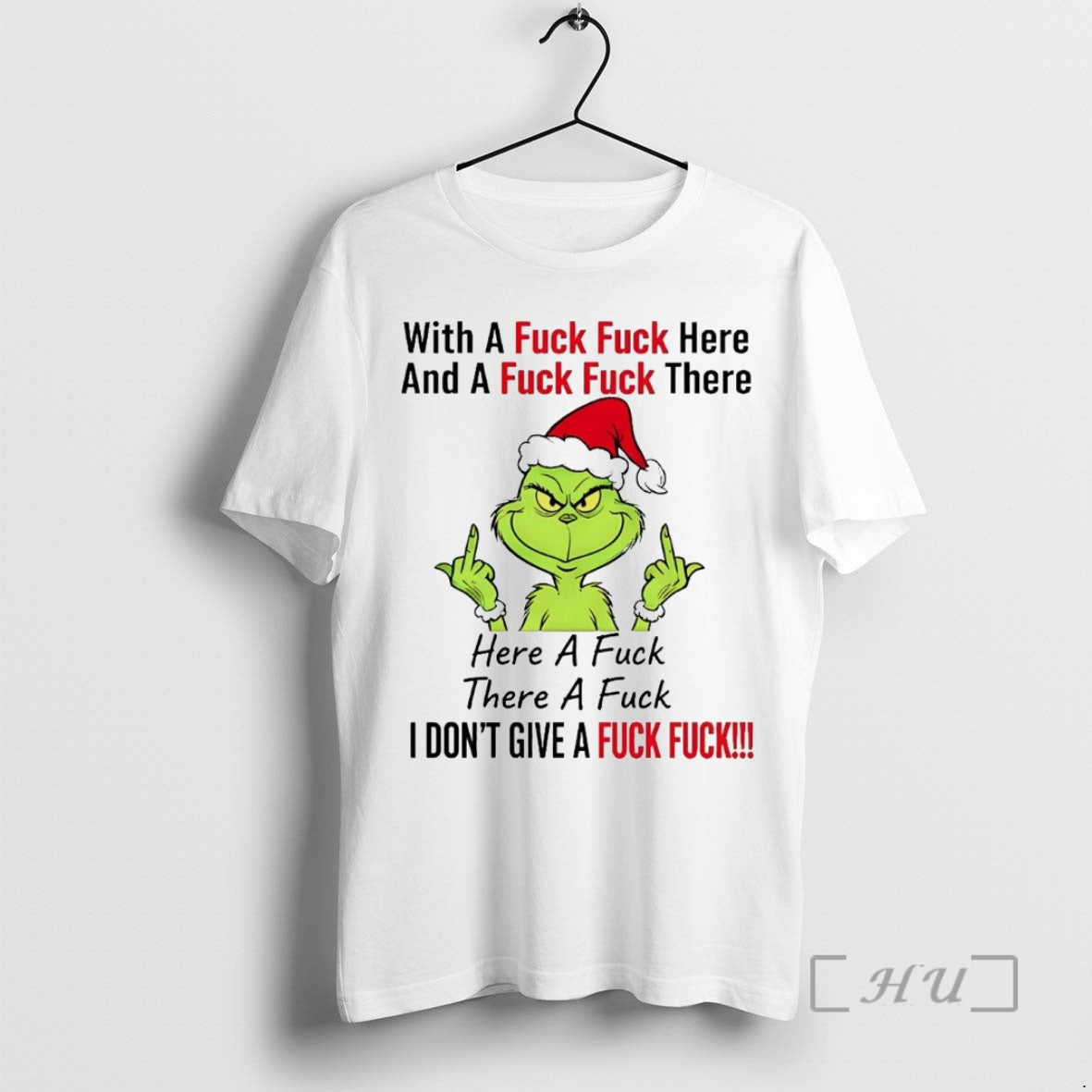 Officials Grinch With A Fuck Here And Fuck There Christmas T-Shirts, Hoodie, Sweatshirt | InkNestWear.com