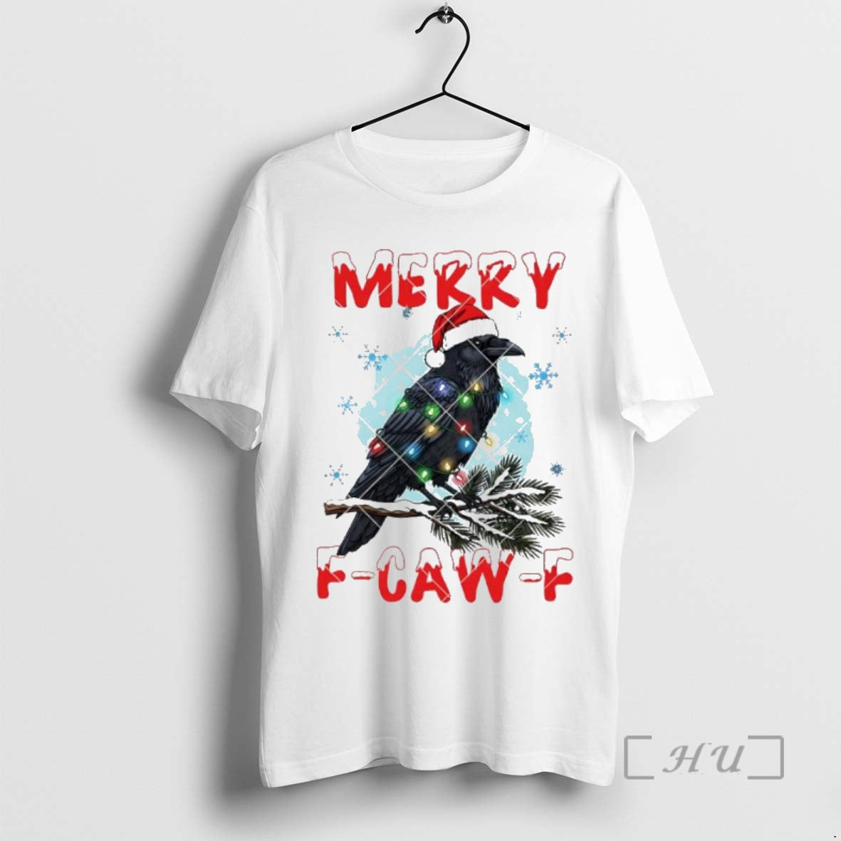 Officials Happy Christmas Black Raven String Light T-Shirts, Hoodie, Sweatshirt | InkNestWear.com