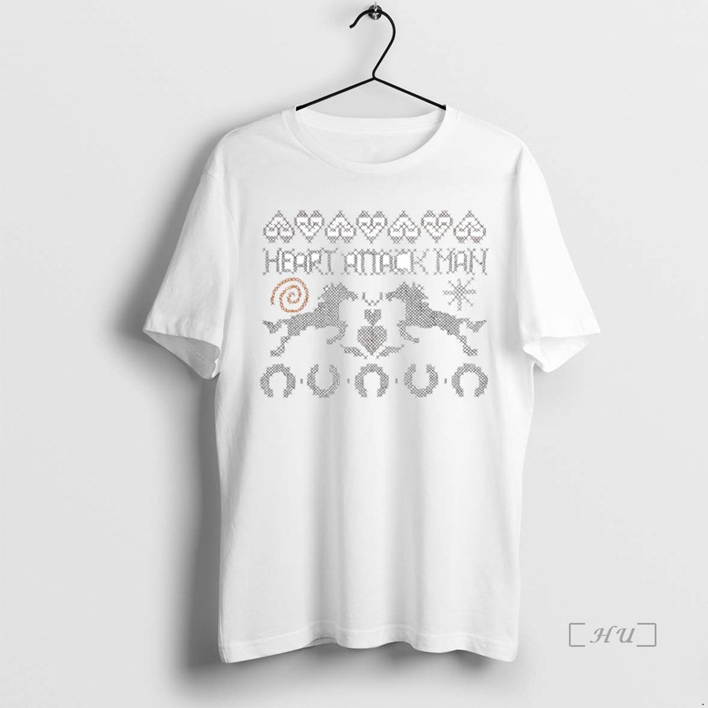 Officials Heart Attack Man Holiday 2025 Ugly Christmas Circle T-Shirts, Hoodie, Sweatshirt | InkNestWear.com