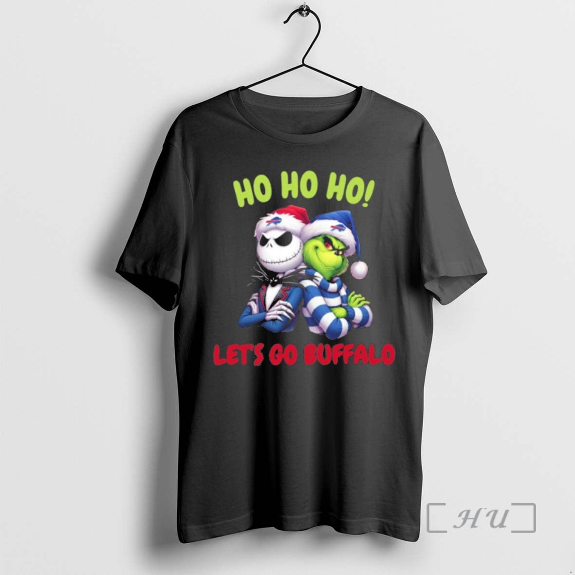 Officials Ho Ho Ho Lets Go Buffalo Jack And Grinch T-Shirts, Hoodie, Sweatshirt | InkNestWear.com