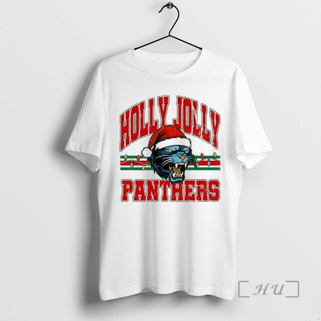 Officials Holly Jolly Panthers Santa Hat Holiday Mascot T-Shirts, Hoodie, Sweatshirt | InkNestWear.com