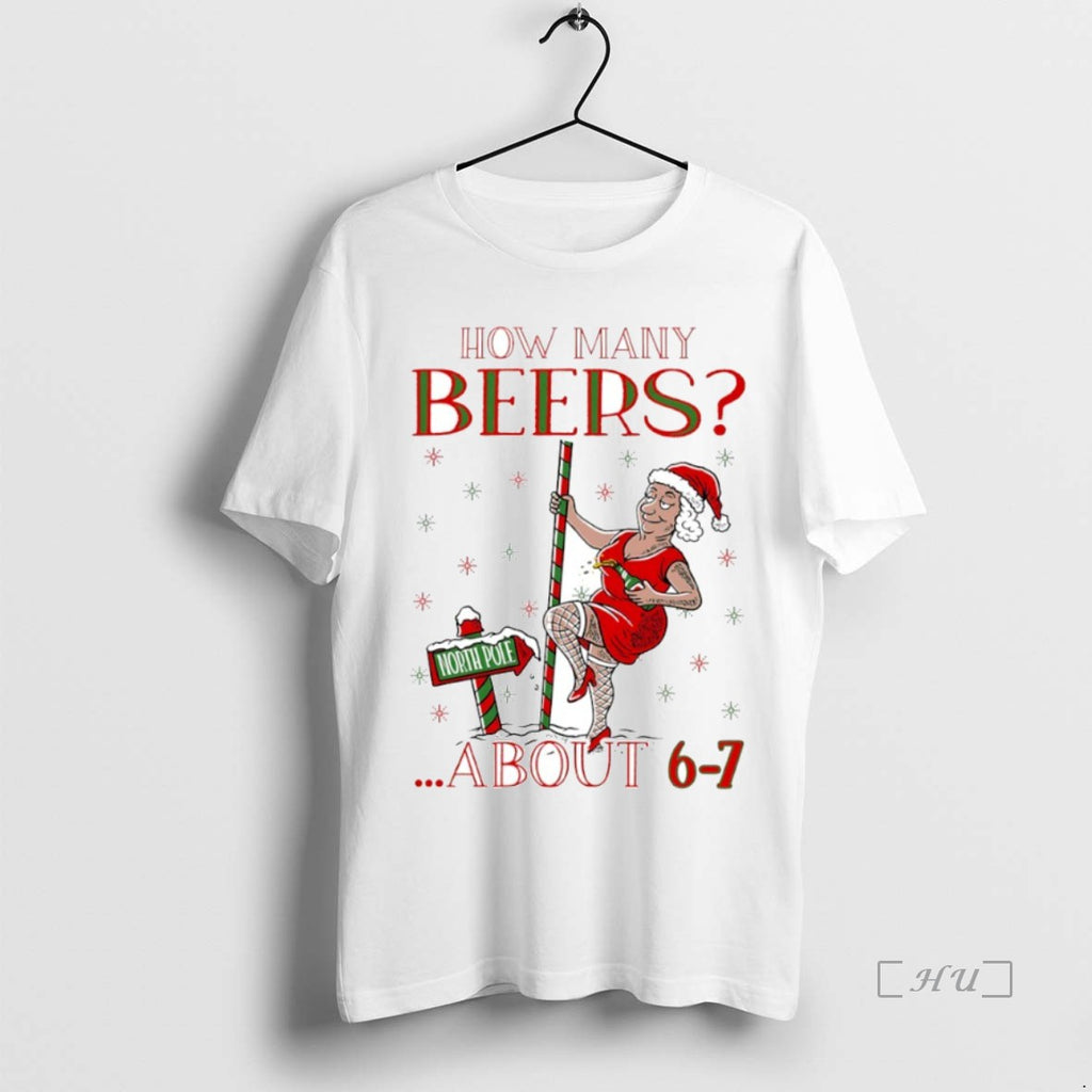 Officials How Many Beers About 6 7 Mrs Clause Ugly Christmas Circle Premium T Shirts Hoodie, Sweatshirt | InkNestWear.com