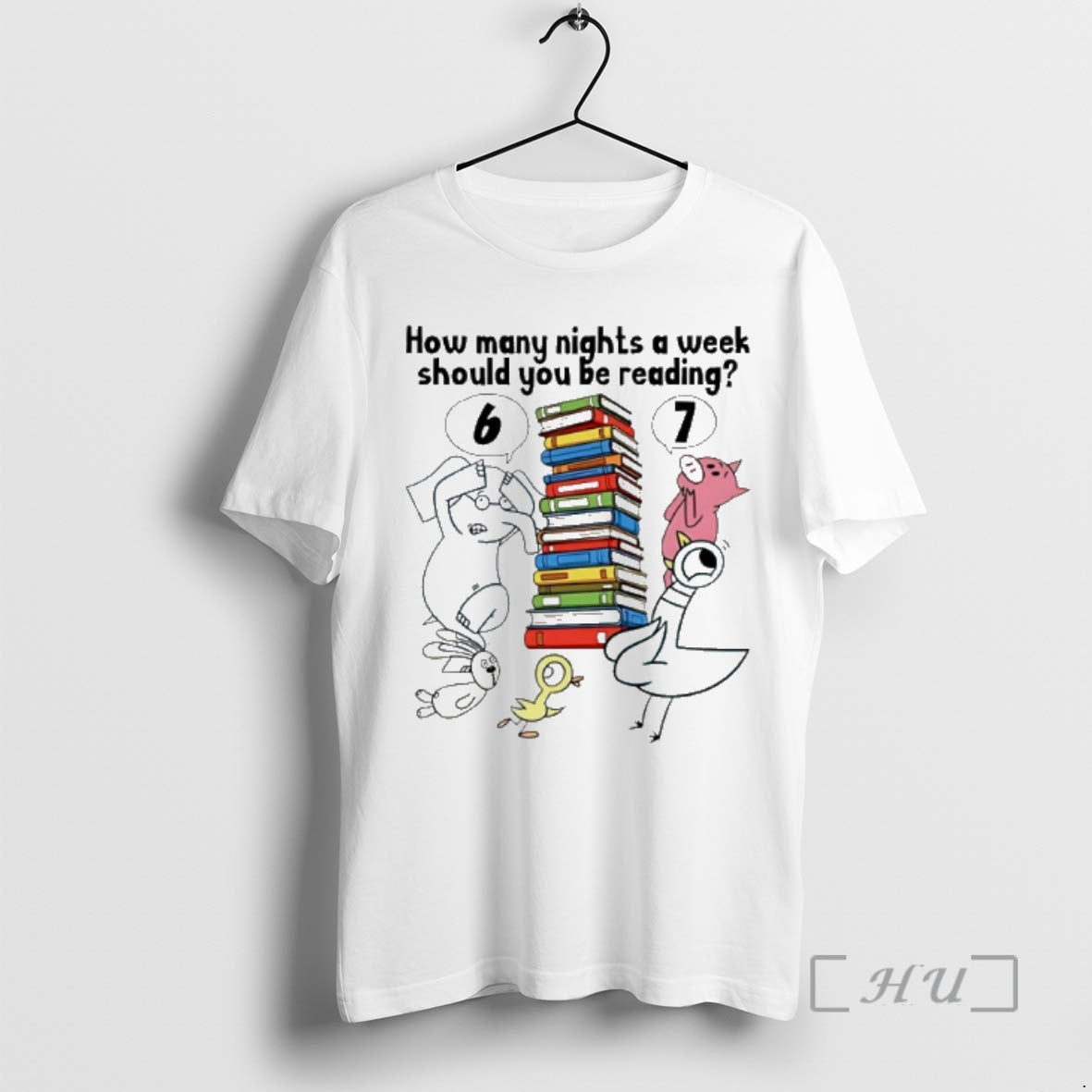 Officials How Many Nights A Week Should You Be Reading 6 7 Pigeon Elephant Piggie T-Shirts, Hoodie, Sweatshirt