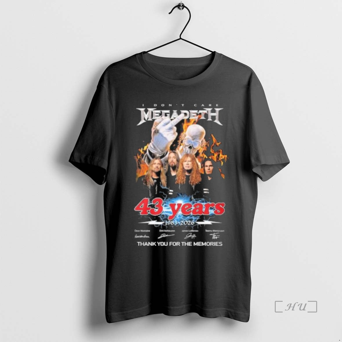 Officials I Dont Care Megadeth 43 Years 1983 2026 Thank You For The Memories Premium T-Shirts, Hoodie, Sweatshirt