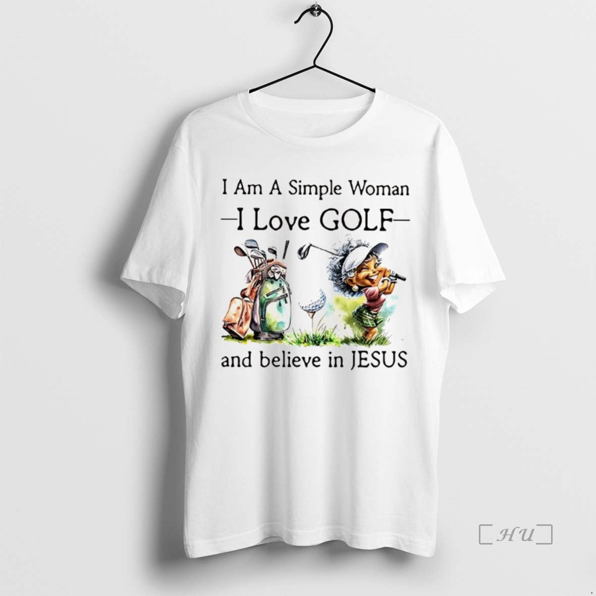 Officials I Am A Simple Woman I Love Golf And Believe In Jesus Premium T-Shirts, Hoodie, Sweatshirt | InkNestWear.com