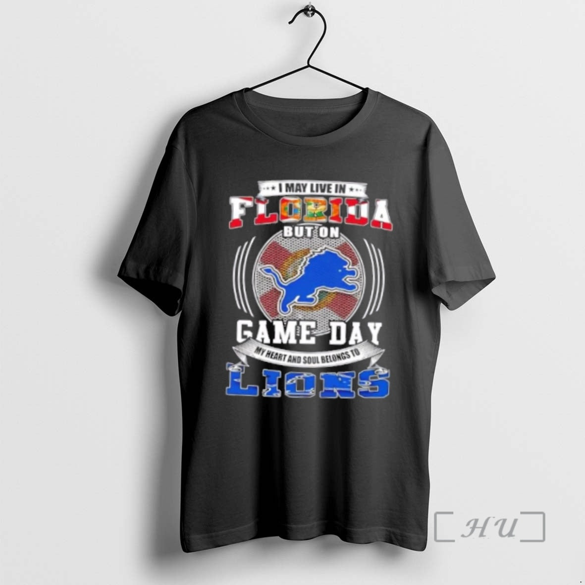 Officials I May Live In Florida But On Game Day Detroit Lions Football Premium T-Shirts, Hoodie, Sweatshirt | InkNestWear.com
