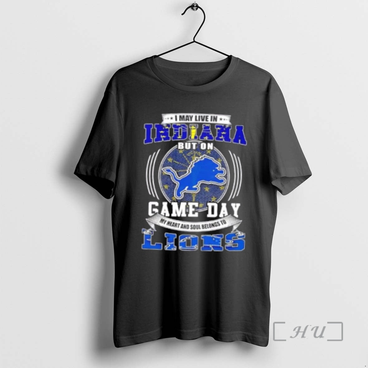 Officials I May Live In Indiana But On Game Day Detroit Lions Football Premium T-Shirts, Hoodie, Sweatshirt | InkNestWear.com