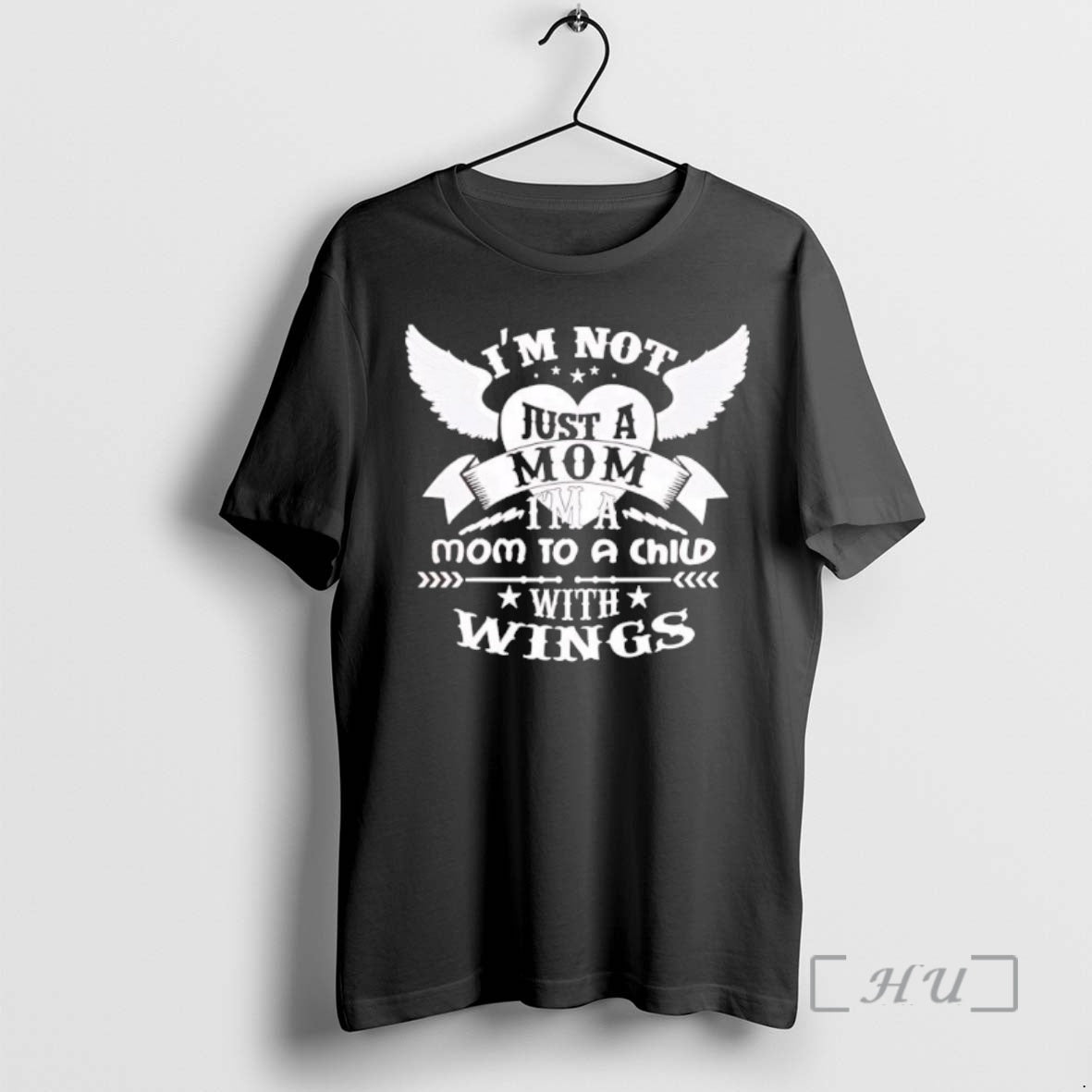 Officials Im Not Just A Mom Im A Mom To A Child With Wings Black T-Shirts, Hoodie, Sweatshirt | InkNestWear.com