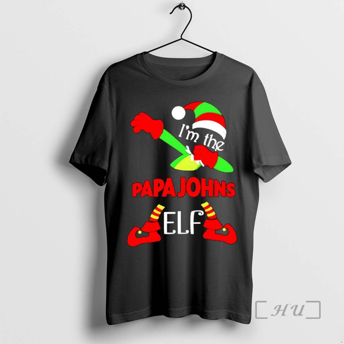 Officials Im The Papa Johns Elf Dabbing Christmas T-Shirts, Hoodie, Sweatshirt | InkNestWear.com