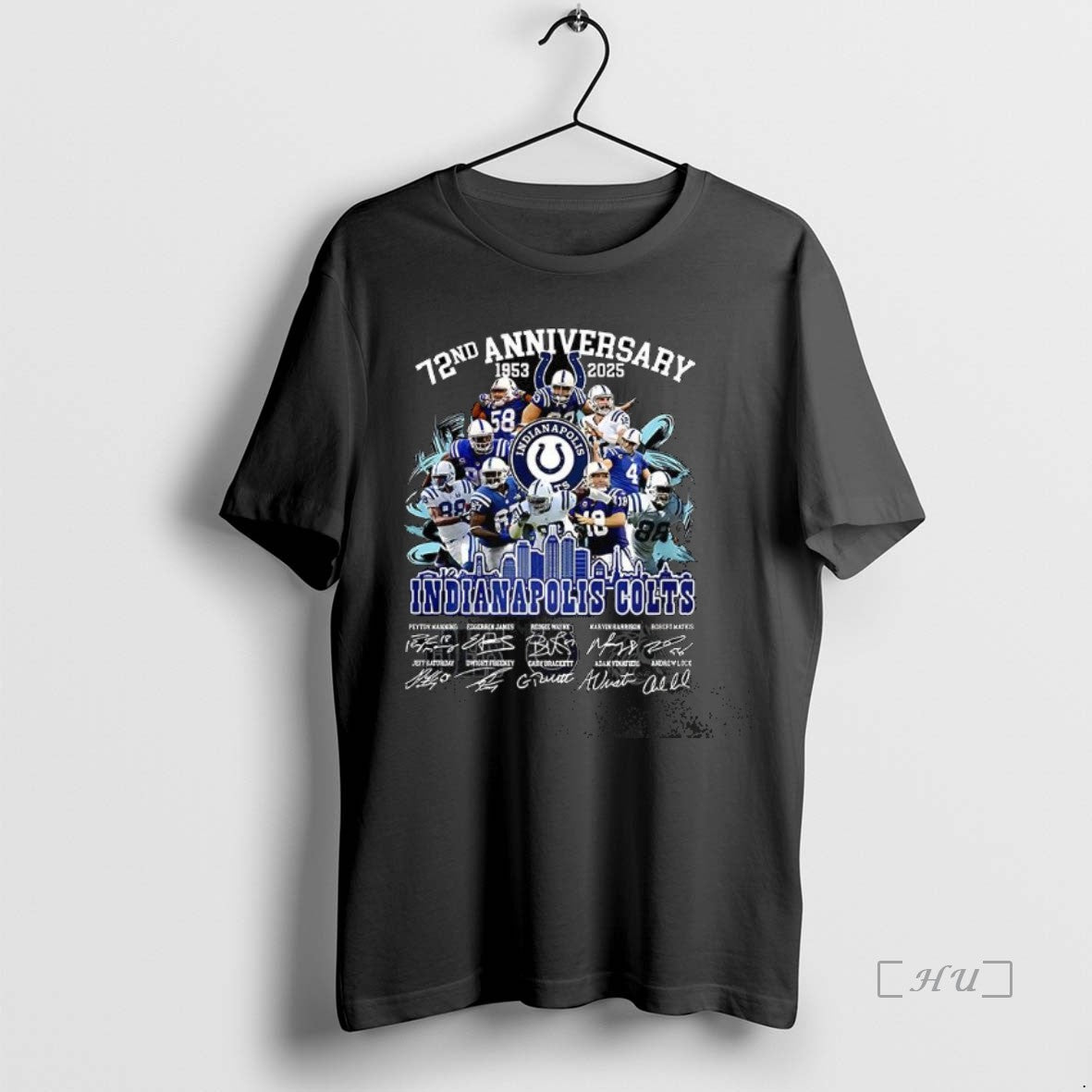 Officials Indianapolis Colts 72nd Anniversary 1953 2025 Signature T-Shirts, Hoodie, Sweatshirt | InkNestWear.com