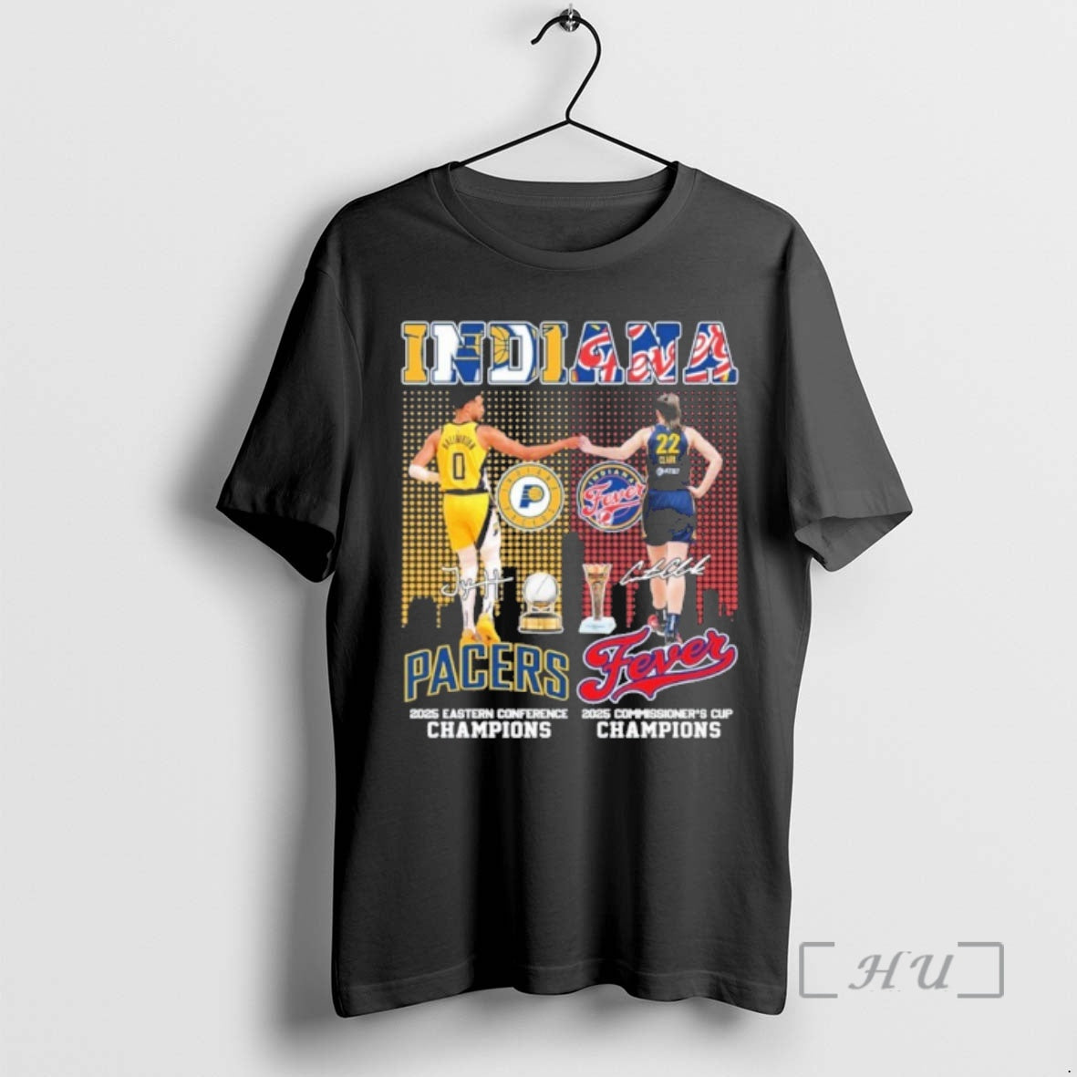 Officials Indianapolis Pacers 2025 Conference Champions And Indiana Fever 2025 Commissioners Cup Champions Premium...