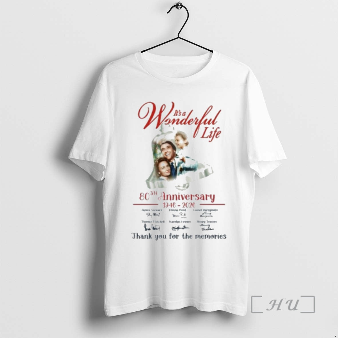 Officials Its A Wonderful Life 80th Anniversary1946 2026 Signature Thank You For The Memories Premium T-Shirts, Hoodie,...