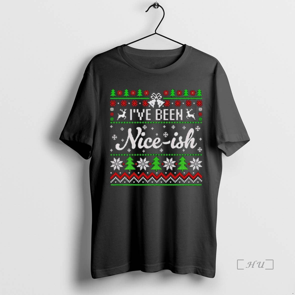 Officials Ive Been Nice Ish Ugly Christmas Black T-Shirts, Hoodie, Sweatshirt | InkNestWear.com