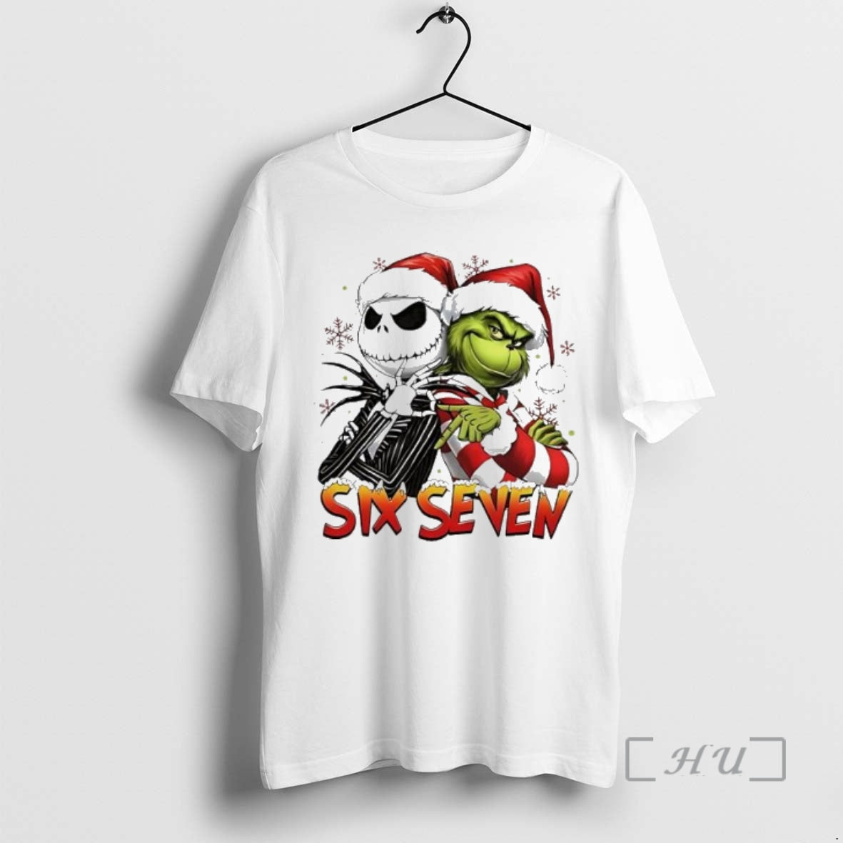 Officials Jack Skellington And Grinch Funny Six Seven Meme Christmas T-Shirts, Hoodie, Sweatshirt | InkNestWear.com