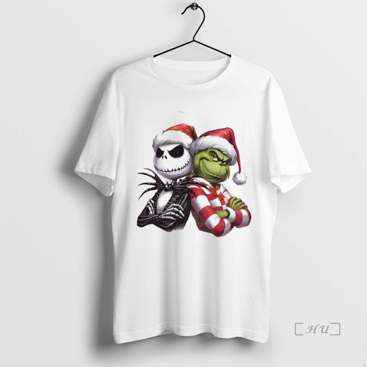Officials Jack Skellington And Grinch Santa Hat Christmas T-Shirts, Hoodie, Sweatshirt | InkNestWear.com