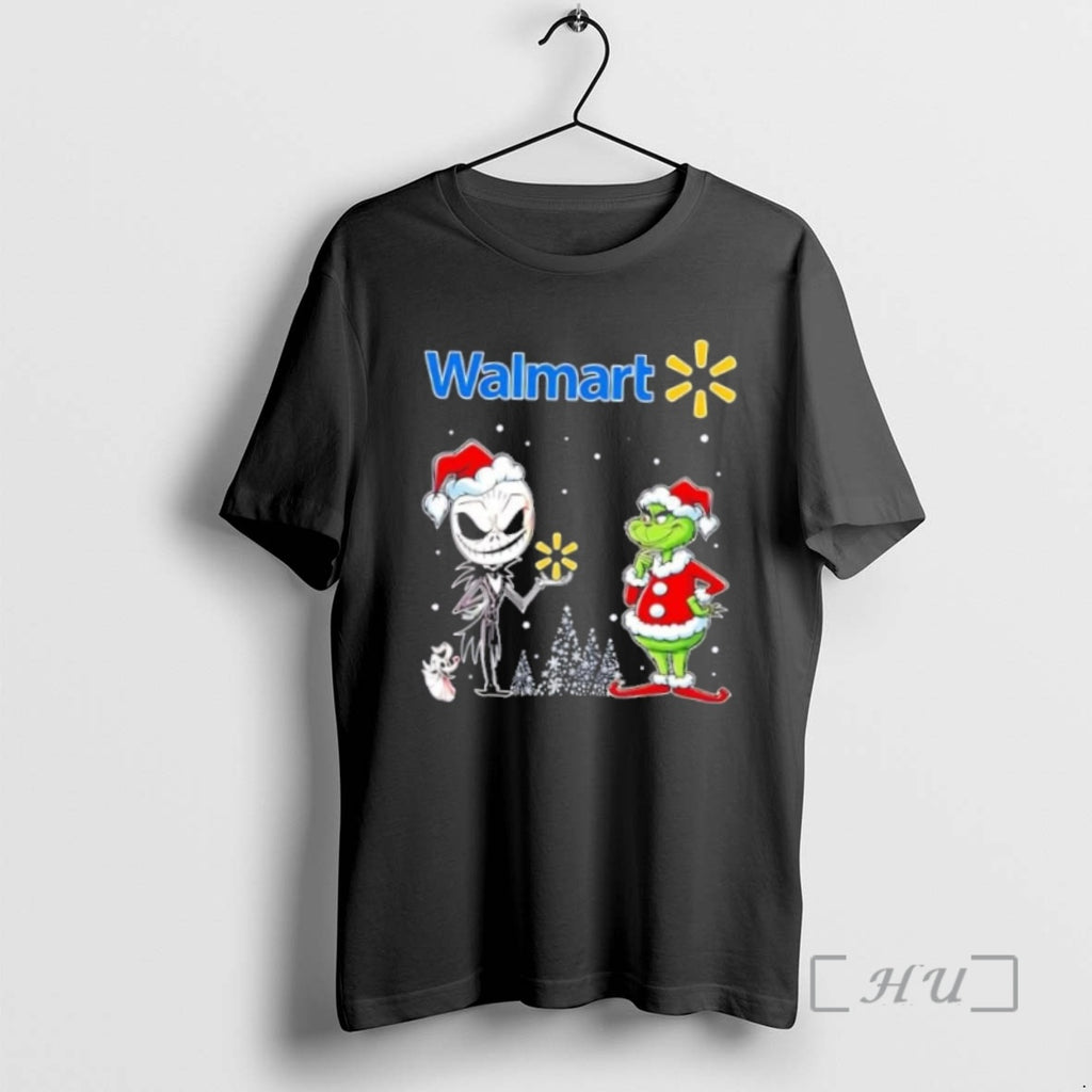 Officials Jack Skellington And Grinch X Walmart Is This Jolly Enough Christmas Premium T Shirts Hoodie, Sweatshirt