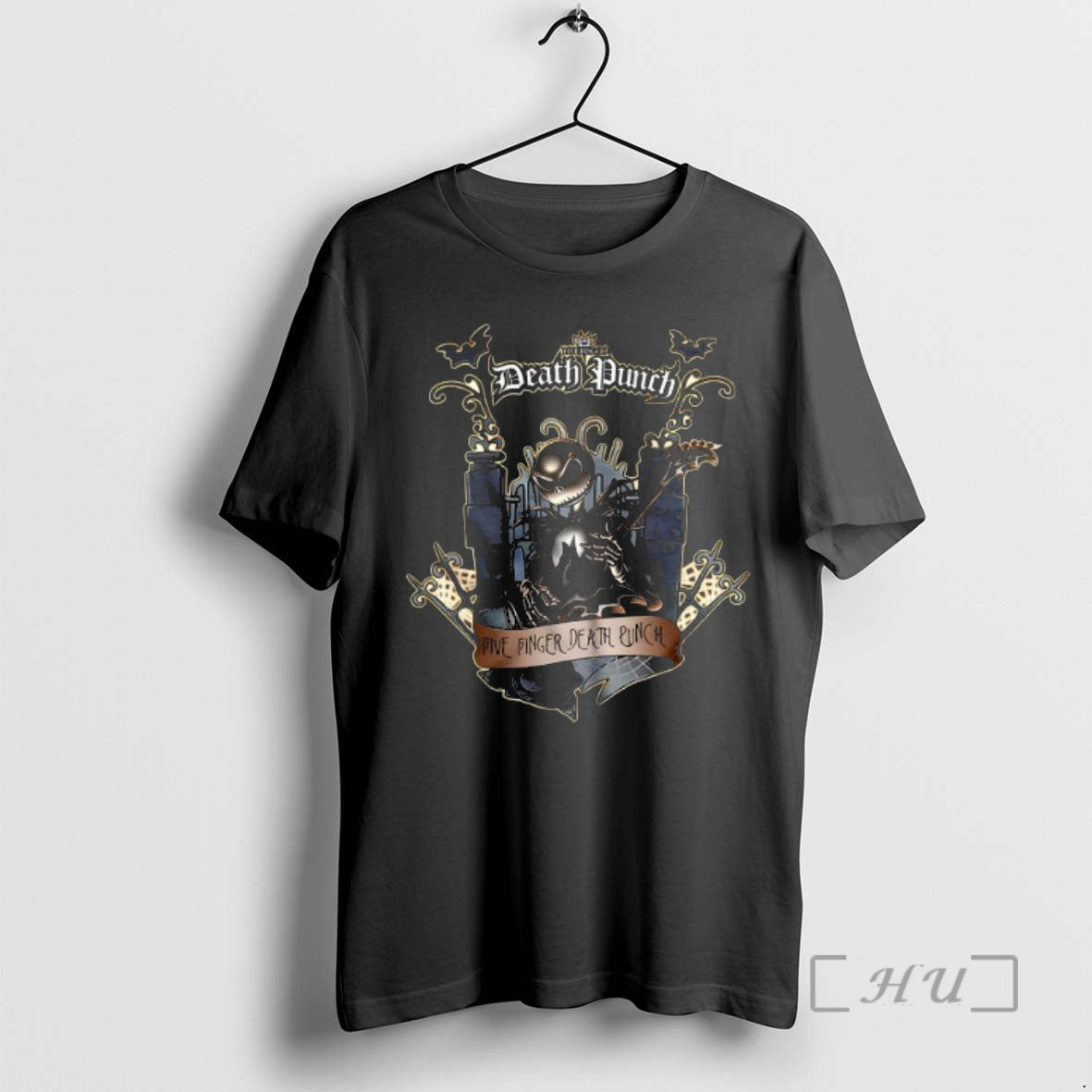 Officials Jack Skellington Death Punch Five Finger Death Punch T-Shirts, Hoodie, Sweatshirt | InkNestWear.com