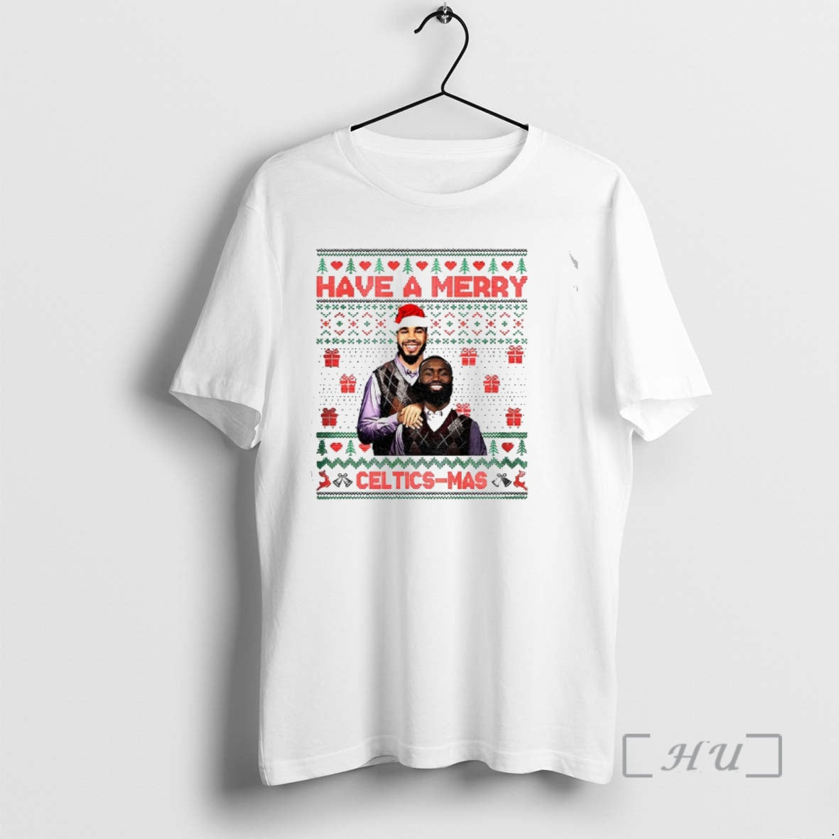 Officials Jayson Tatum Jaylen Brown Boston Basketball Have A Merry Celtics Mas Premium T Shirts Hoodie, Sweatshirt