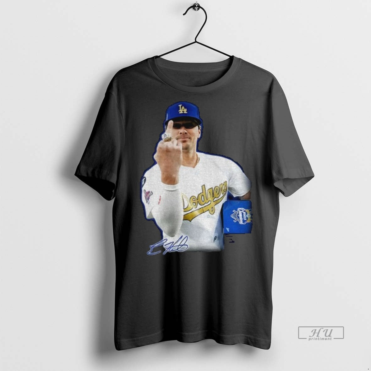 Officials Kike Hernandez Middle Finger Los Angeles Dodgers Mlb Baseball Meme Signature Premium T-Shirts, Hoodie, Sweatshirt