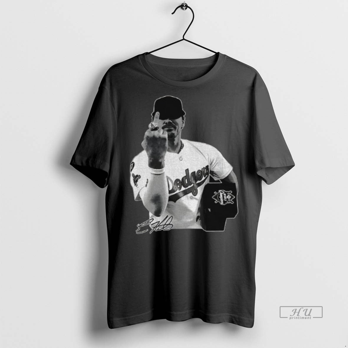 Officials Kike Hernandez Middle Finger Ring Celebration Los Angeles Dodgers Mlb World Series Signature Premium T-Shirts,...
