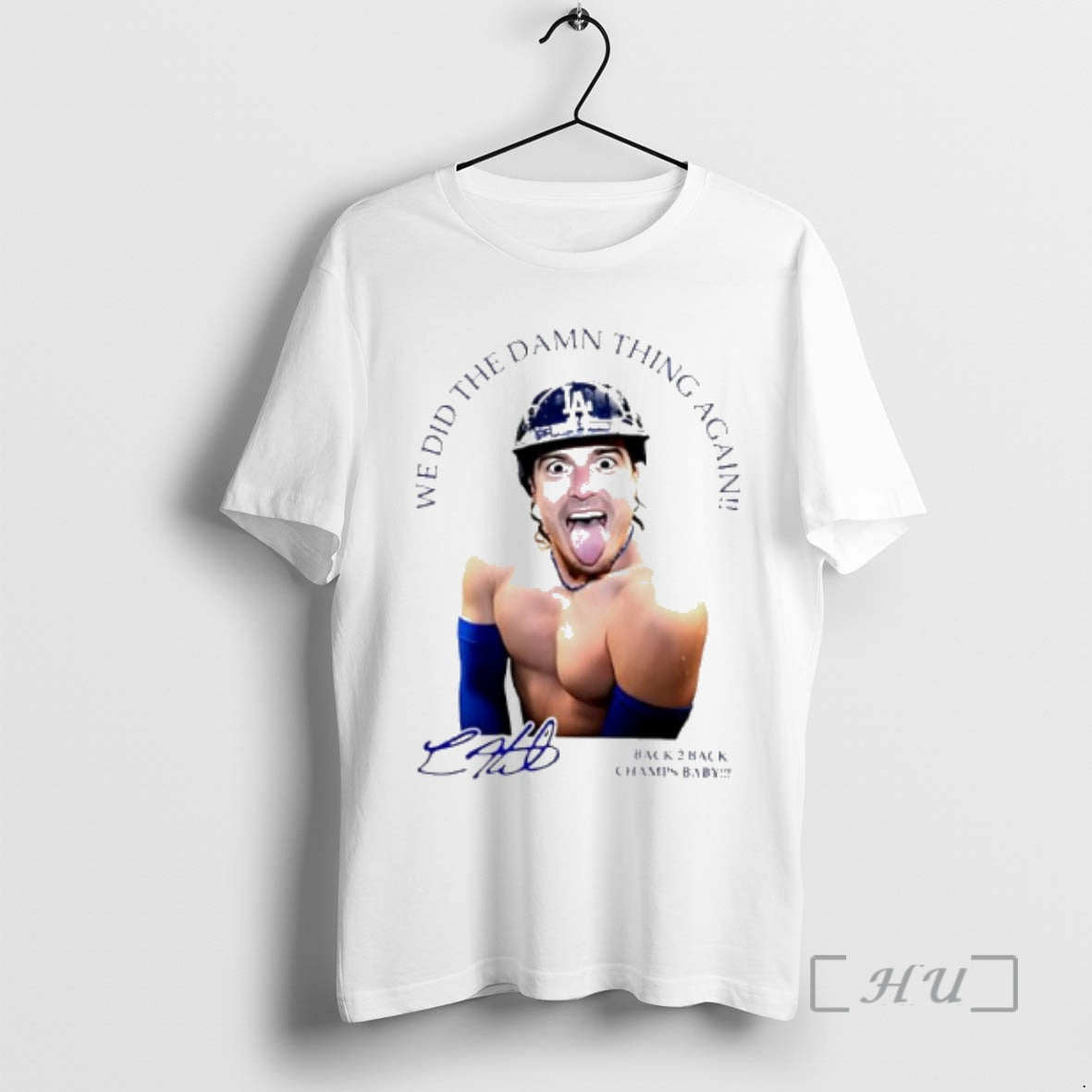 Officials Kike La Baseball We Did The Damn Thing Again Back2back Champs Baby Premium T-Shirts, Hoodie, Sweatshirt