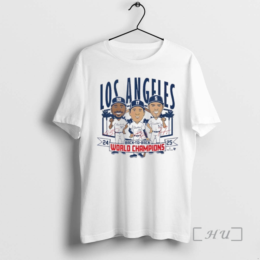 Officials La Baseball Back To Back World Champs Caricatures T-Shirts, Hoodie, Sweatshirt | InkNestWear.com