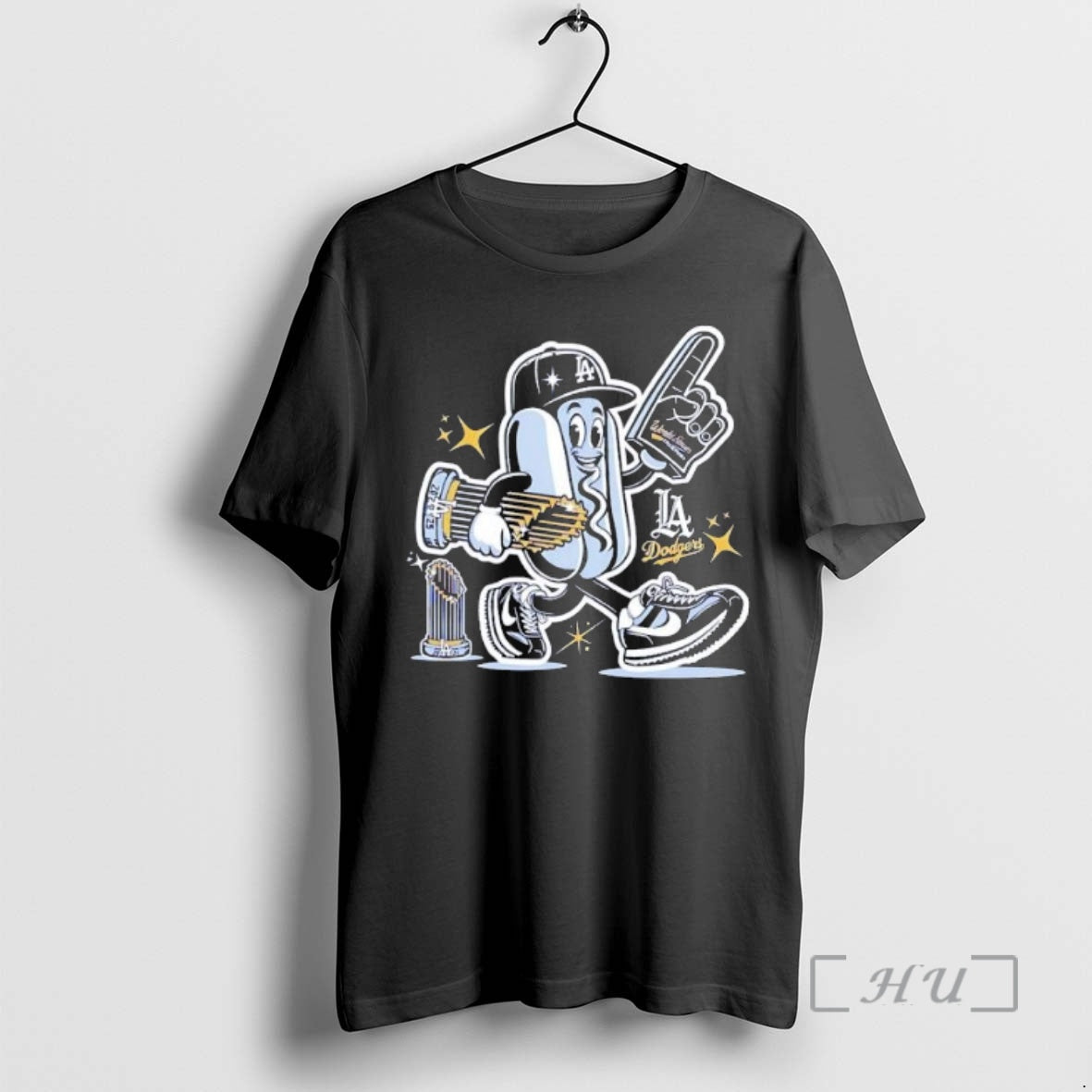 Officials La Dodgers World Series Champions Hot Dog Cartoon Mascot 2024 25 Premium T Shirts Hoodie, Sweatshirt