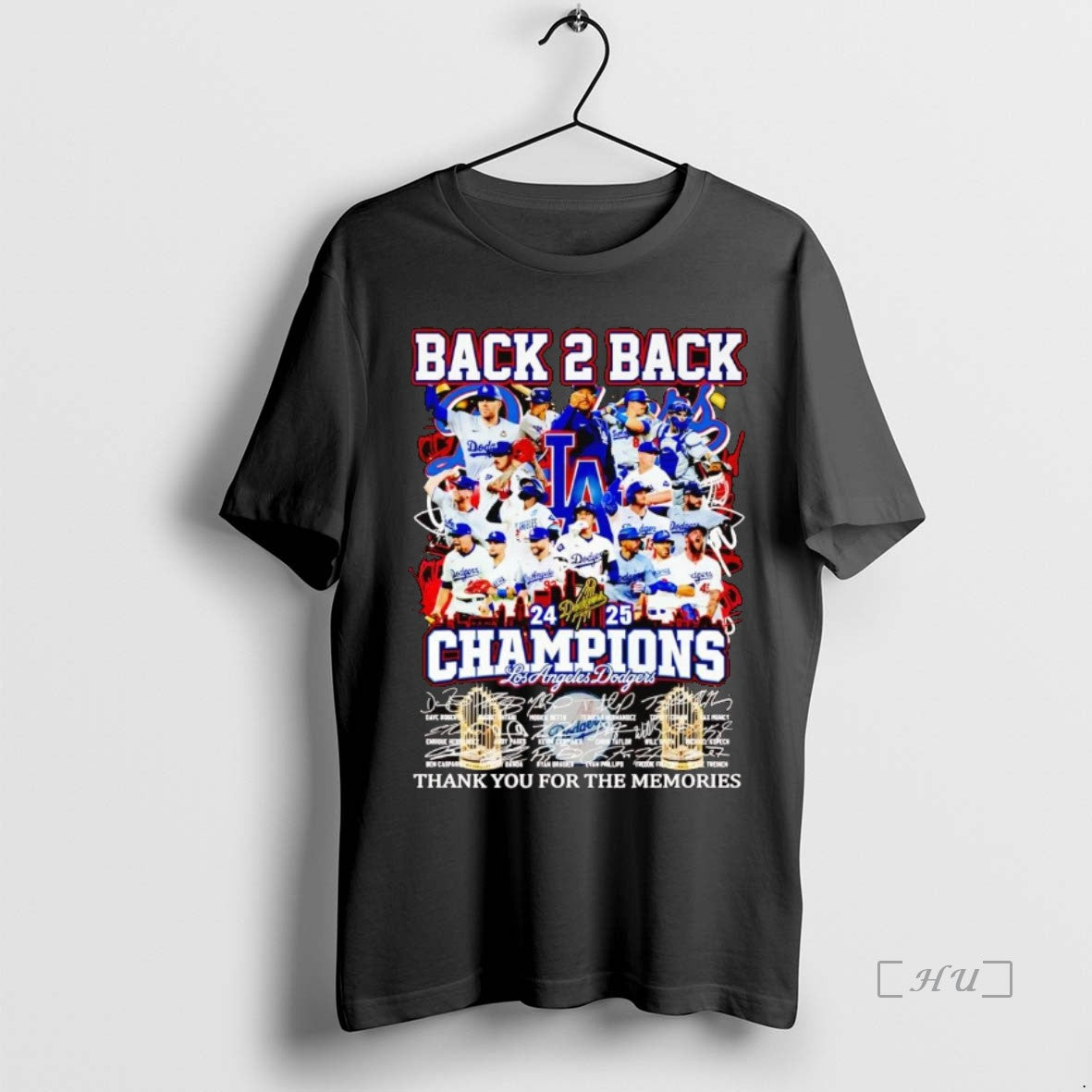 Officials La Dodgers Back To Back Champions 2025 Thank You For The Memories Premium T-Shirts, Hoodie, Sweatshirt