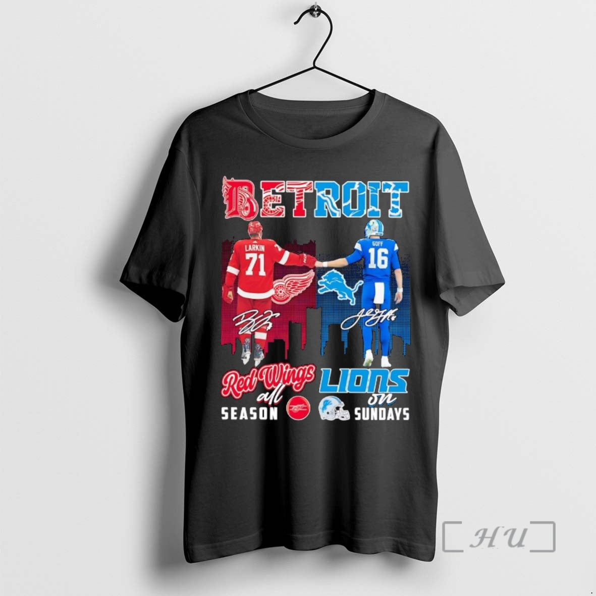 Officials Larkin And Goff Detroit Red Wings All Season Detroit Lions On Sundays Premium T-Shirts, Hoodie, Sweatshirt