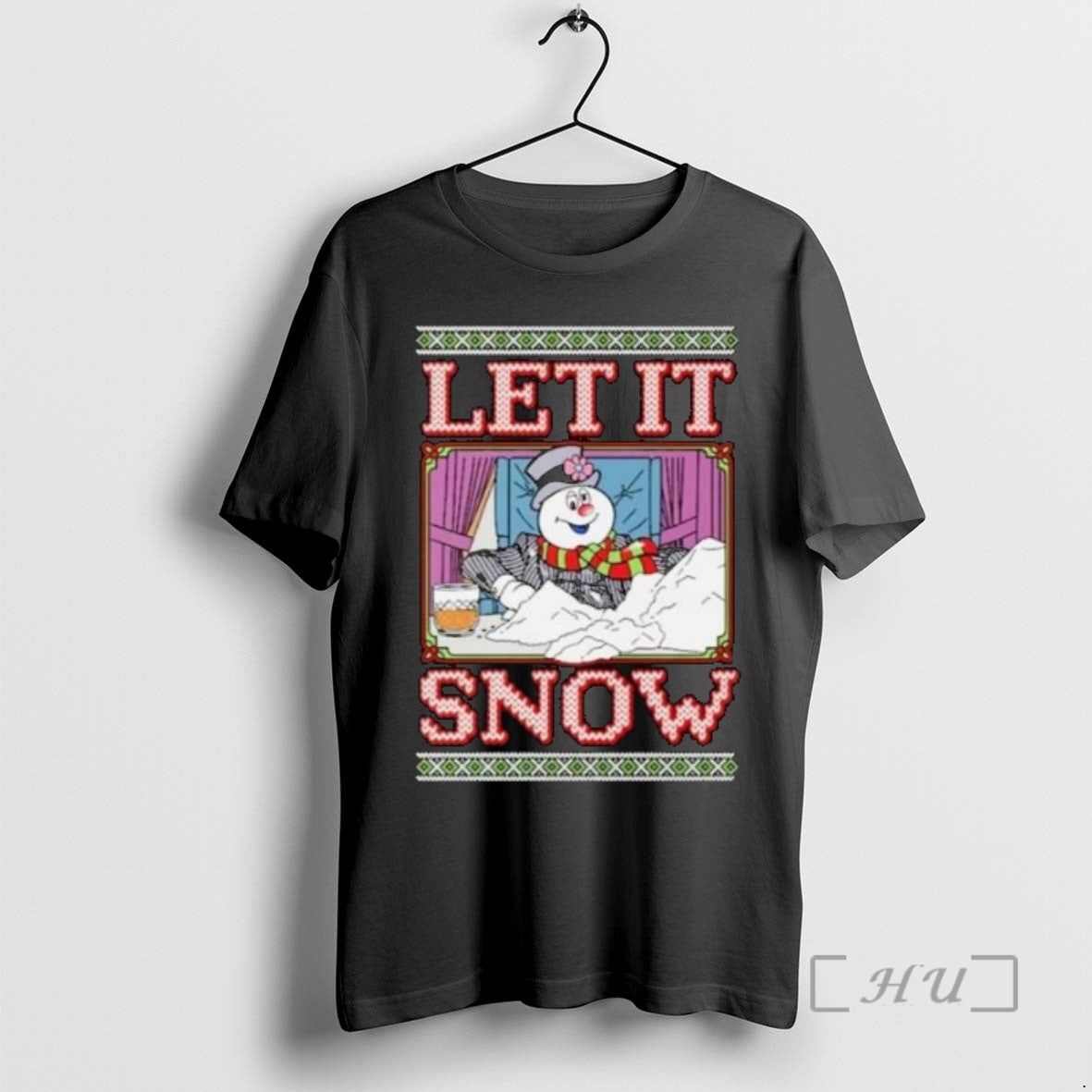 Officials Let It Snow Frosty Ugly Holiday Christmas Circle Black T-Shirts, Hoodie, Sweatshirt | InkNestWear.com