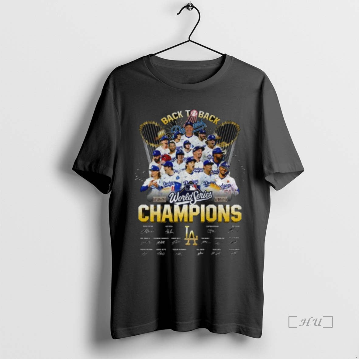 Officials Los Angeles Dodgers 2024 2025 Back To Back World Series Champs Signatures Premium T-Shirts, Hoodie, Sweatshirt