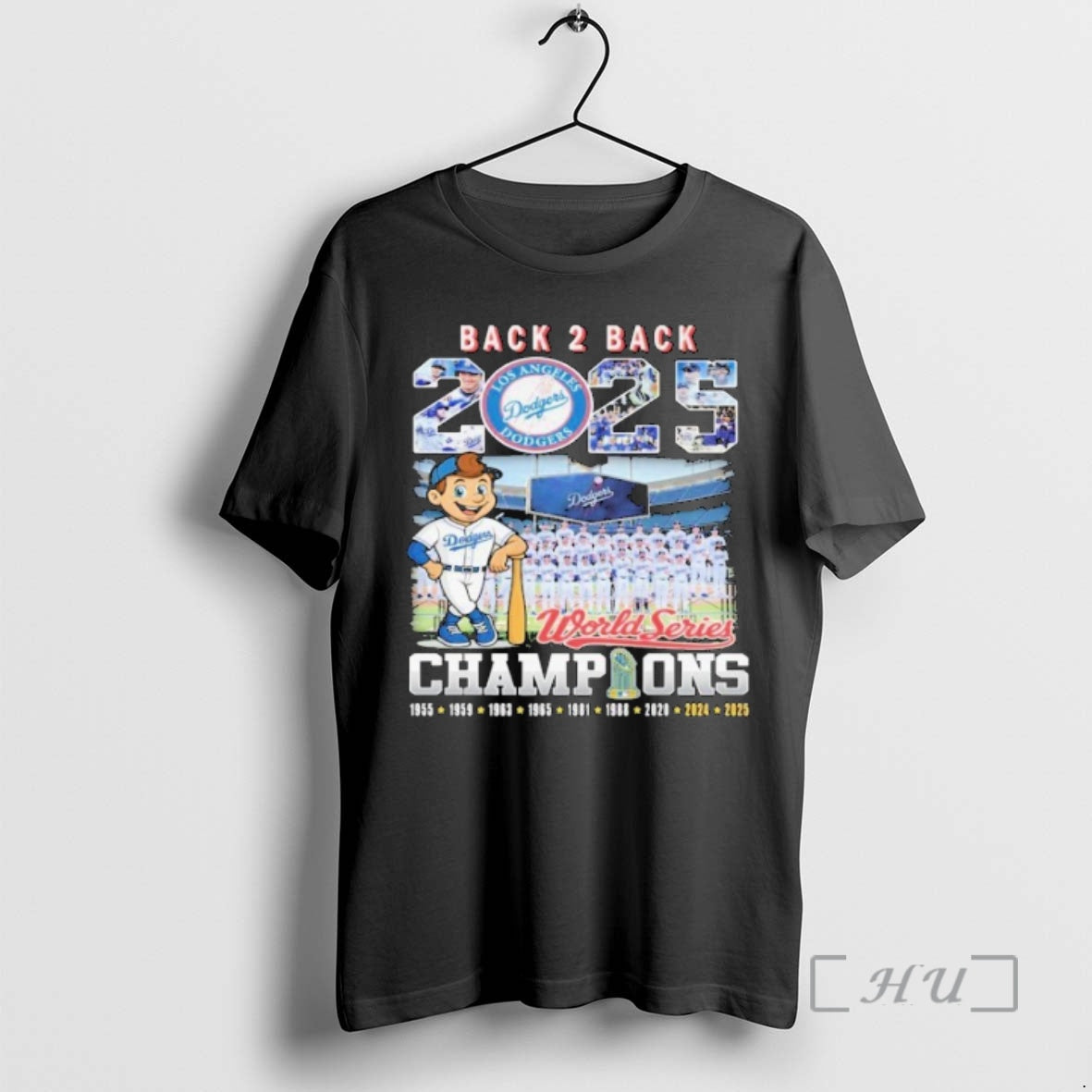 Officials Los Angeles Dodgers 2025 World Series Back 2 Back Champions Mascot T-Shirts, Hoodie, Sweatshirt | InkNestWear.com
